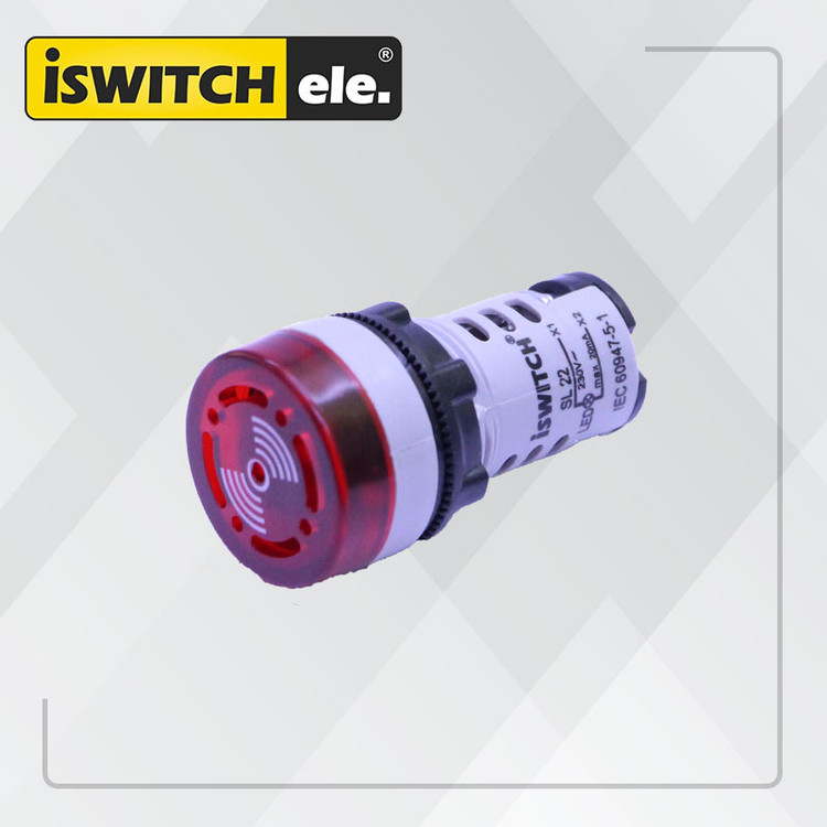 چراغ سیگنال بیزر دار (آلارم دار) 220 ولت برند ISWICH